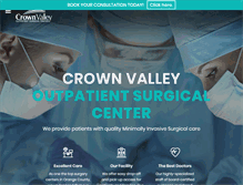 Tablet Screenshot of crownvalleysurgicalcenter.com